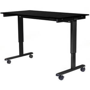 60" Electric Standing Desk (Black Oak, Black Frame)