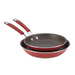 Cucina Twin Pack Hard Enamel Skillets Cranberry Red