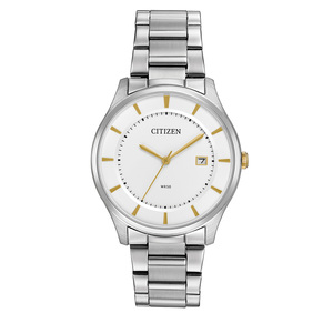 Mens Corporate Exclusive Silver-Tone Stainless Steel Watch White Dial