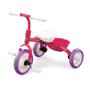 Tomy John Deere Pink Steel Tricycle