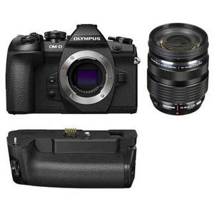 OM-D E-M1 Mark II Mirrorless Micro Four Thirds Camera with 12-40mm f/2.8 Lens and Battery Grip Kit