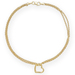 Solid 10k Yellow Gold 10" Freeform Heart Anklet