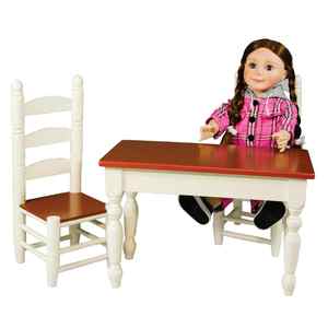 The Queen's Treasures Farmhouse Collection Table & Chairs, Fits 18" American Girl Doll Furniture