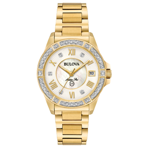 Ladies Marine Star Gold-Tone Diamond Watch