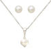 White Pearl Necklace & Earring Set