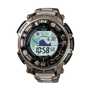 PRO TREK Solar Powered Watch Titanium  Band