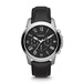 Mens Grant Leather Watch Black