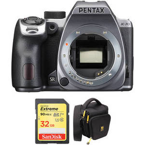 K-70 DSLR Camera Body with Accessory Kit (Silver)