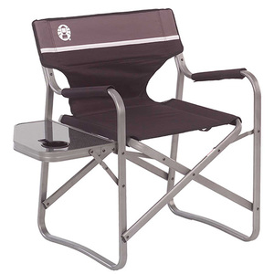 Aluminum Deck Chair w/ Table Black/Gray