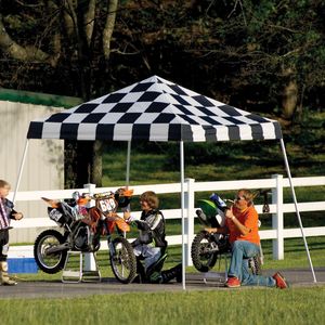 ShelterLogic Pop-Up 10' x 10' Canopy Tent with Checkered Flag Canopy
