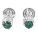 14k White Gold 1/2ct TDW White and Treated Blue Round Diamond Earrings (I-J I2-I3)
