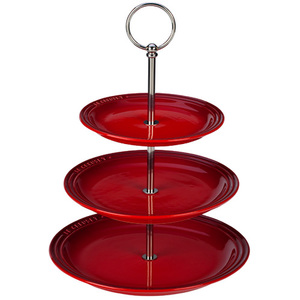 3-Tier Stoneware Stand Cherry