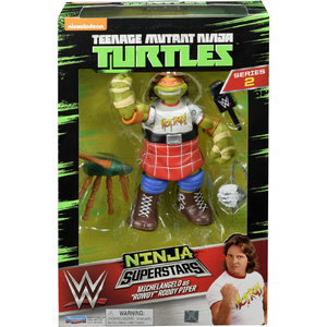 WWE Michelangelo as Roddy Piper - Teenage Mutant Ninja Turtles 2 TMNT Ninja Superstars Toy Wrestling Action Figure