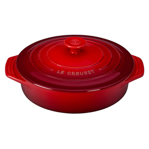 2.1 Qt. Covered Stoneware Round Casserole Cherry