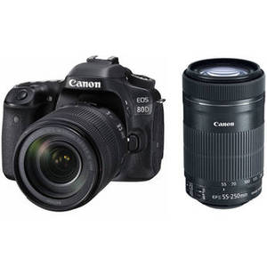 EOS 80D DSLR Camera with 18-135mm and 55-250mm Lenses Kit