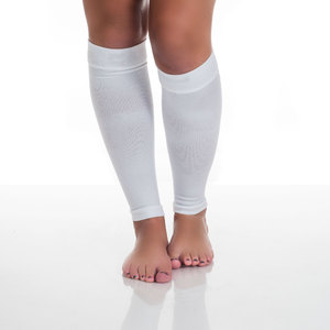 Remedy Calf Compression Running Sleeve Socks - Large/White