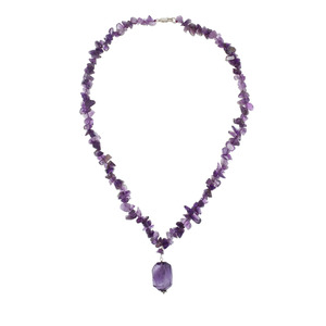 Lita Genuine Amethyst Necklace, 17"