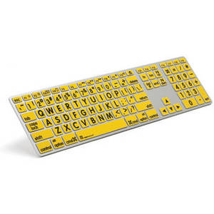 XL Print - American English - Apple Advance Keyboard (Black on Yellow)