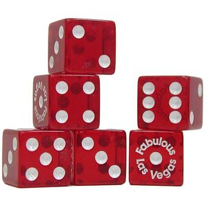 Trademark Global Fabulous Las Vegas Dice - 5 Piece Dice Package
