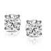 Sterling Silver 1.00ct TDW Round-Cut Diamond Solitaire Certified Stud Earrings (H-I, I2)