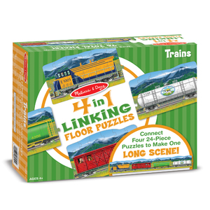Melissa & Doug Trains Linking Floor Puzzle (96 pc)