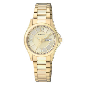 Ladies Corporate Exclusive Gold-Tone Quartz Watch Gold Dial