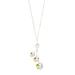 Lita Swarovski Heart, Flower and Round Bead Necklace with Sterling Silver Chain 18"