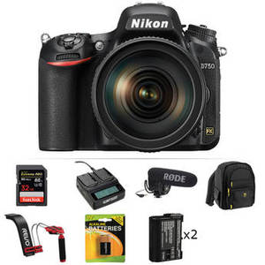 D750 DSLR Camera with 24-120mm Lens Video Kit