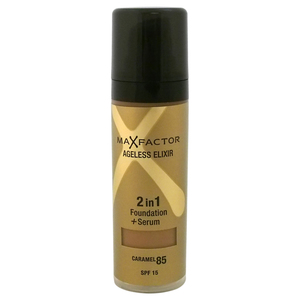 Max Factor Ageless Elixir 2in1 Foundation + Serum SPF 15 - # 85 Caramel by for Women - 30 ml Foundation + Serum