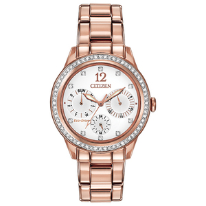 Womens Silhouette Diamond Eco-Drive Watch White Dial
