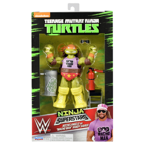 WWE Michelangelo as Macho Man Randy Savage - Teenage Mutant Ninja Turtles 2 TMNT Ninja Superstars Toy Wrestling Action Figure