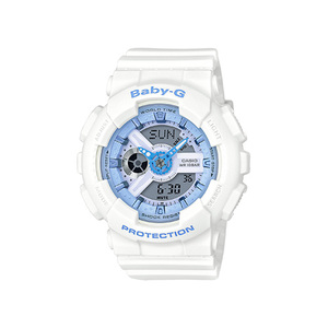 Ladies Beach Pastel Series Baby-G Ana/Digi Watch White