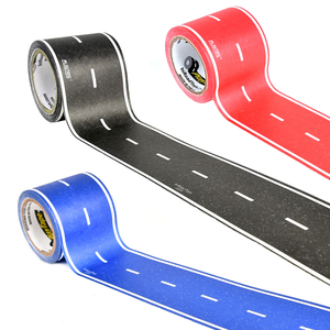 PlayTape Classic Road Series 3 pack bundle includes 30 ft x 2 in Black, Blue and Red Road