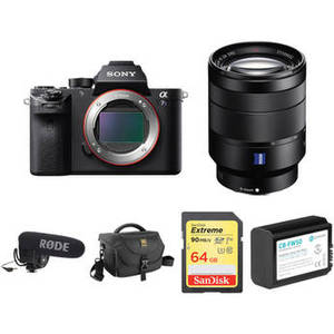 Alpha a7S II Mirrorless Digital Camera with 24-70mm f/4 Lens and Rode VideoMic Kit