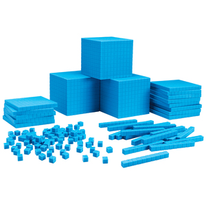 Learning Resources Plastc Base Ten Class Set 600 Units 200 Rods 20 Flats 3 Cubes