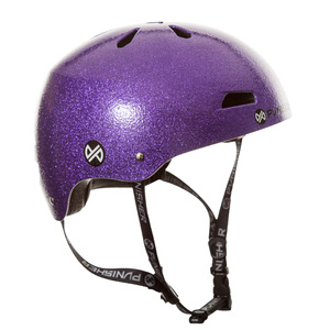 Punisher Skateboards Pro 13-vent Bright Purple Dual Safety Certified BMX Bike and Skateboard Helmet  Youth/teen 9+