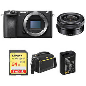 Alpha a6500 Mirrorless Digital Camera with 16-50mm Lens and Free Accessory Kit