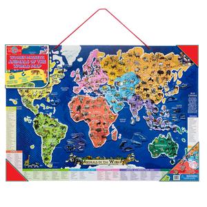 TS Shure Wooden Magnetic Animals of the World Map