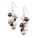 Multi Tonal Grey Pearl With Sterling Silver Earrings