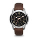 Mens Grant Leather Watch Brown