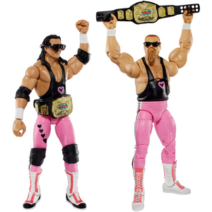 WWE Bret Hart & Jim Neidhart (Hart Foundation) - Elite 43 Toy Wrestling Action Figures