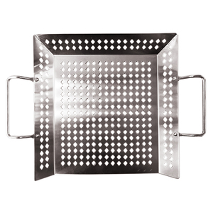 Mr. Bar-B-Q Stainless Steel Fusion Grilling Topper with Wire Handles