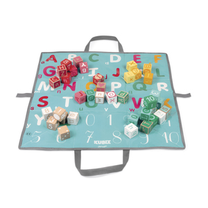 Kubix 40 Letters + Number Blocks w/ Mat