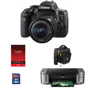 EOS Rebel T6i DSLR Camera with 18-55mm Lens and PIXMA PRO-100 Printer Kit