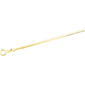 14k Yellow Gold 1.5mm Solid Flexible Herringbone Necklace - 16 Inches