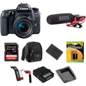 EOS 77D DSLR Camera with 18-55mm Lens Video Kit