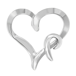 Sterling Silver Heart Shaped Pendant Necklace