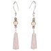 Rose Quartz Drop With Pink Pearl Sterling Silver Earrings